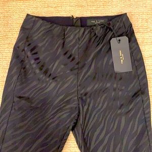 Rag & Bone Black Zebra Simon skinny pants